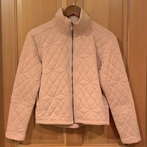 Rose pink quilted jacket XS